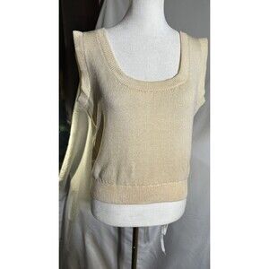 St. John Cropped Cream Knit Sz. M (As- Is)